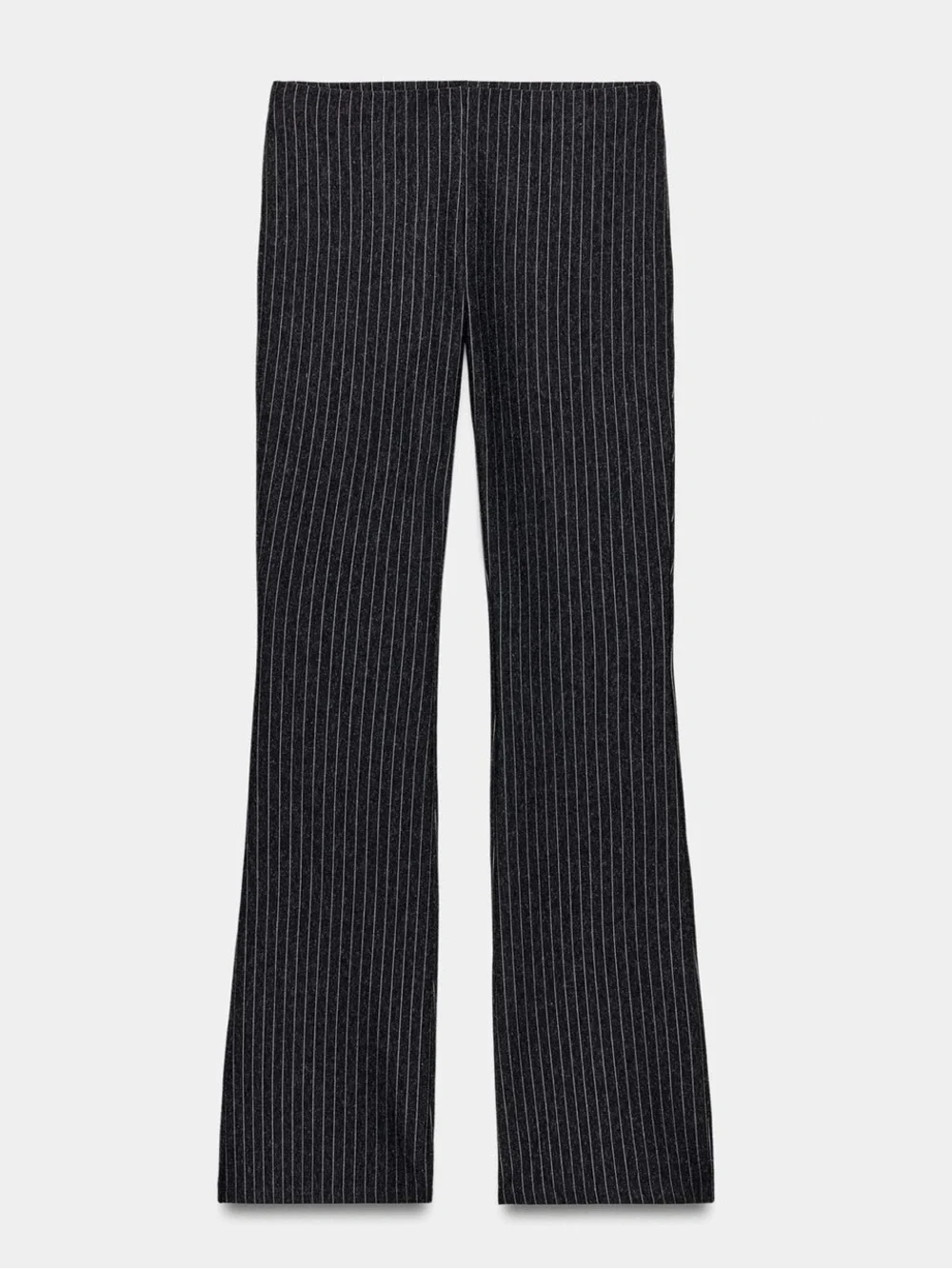 Zara NWT dark gray Pinstripe stretchy slim fit thick legging pants